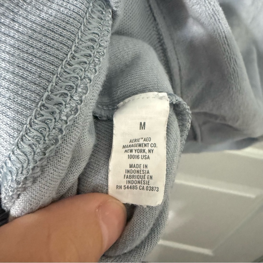 Aerie Real Obsessed Velour Crew Neck Sweatshirt Oversized Women’s Size Medium - Picture 4 of 5